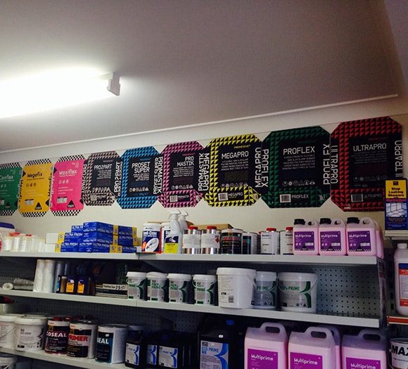 Products and Supplies Inside the Store — Internal Waterproofing in Central Coast, NSW