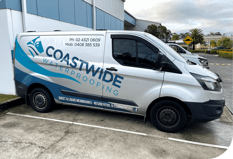 A Company Van — Internal Waterproofing in Central Coast, NSW